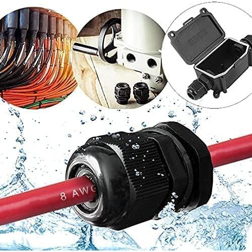 Cable Gland Heyiarbeit 2 Agujeros Nylon IP68 25mm Ajustable