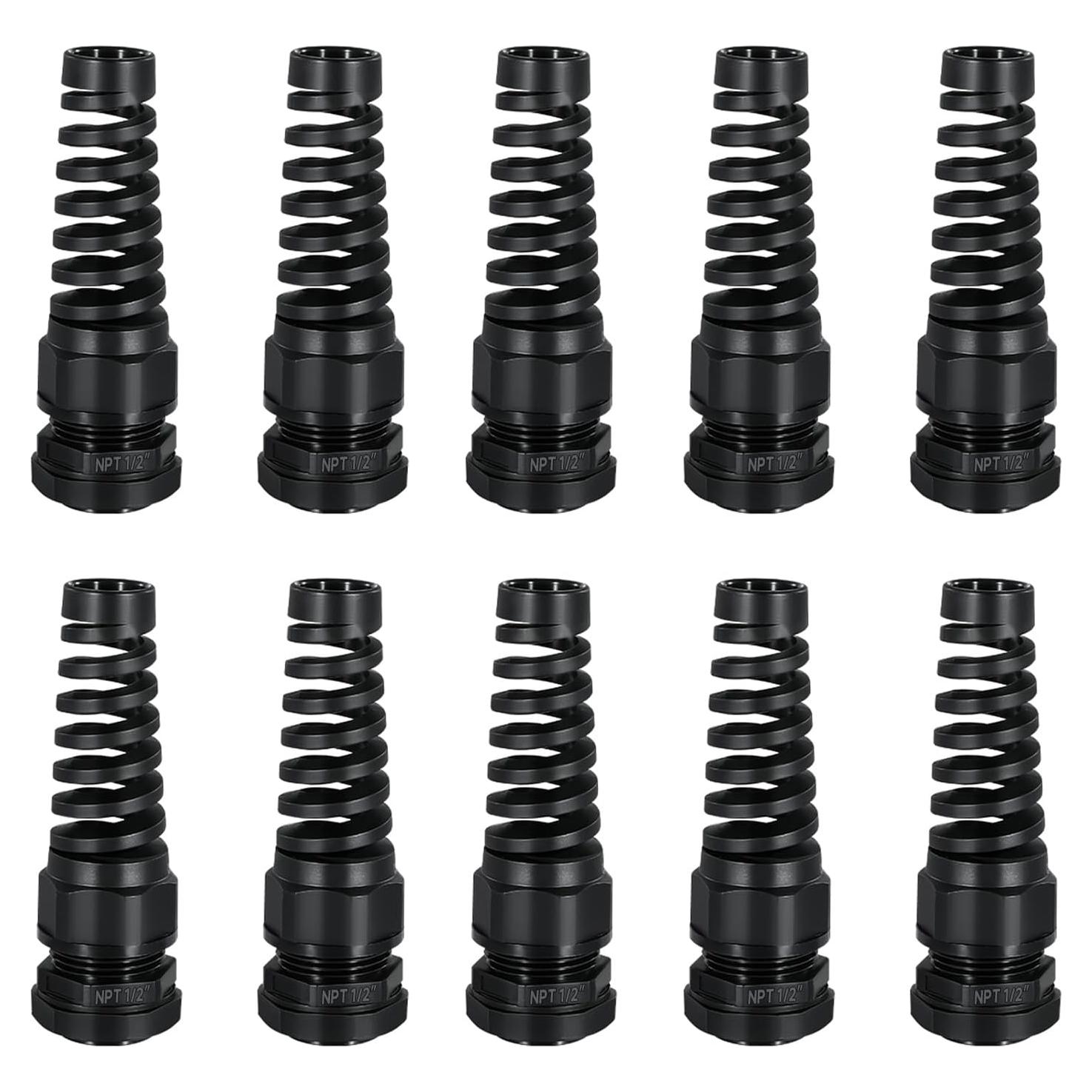Cable Gland Nylon YIOVVOM NPT1/2" 10PCS IP68 Impermeable