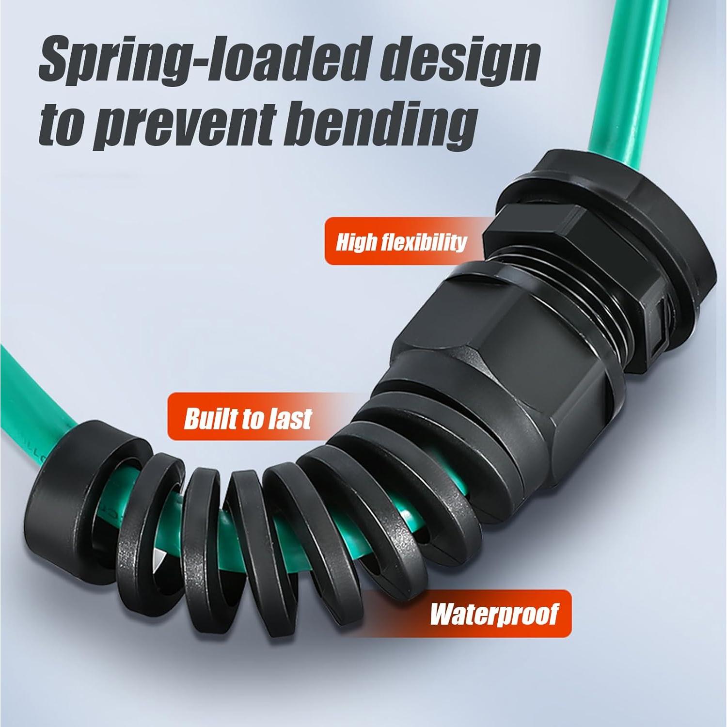 Cable Gland Nylon YIOVVOM NPT1/2" 10PCS IP68 Impermeable