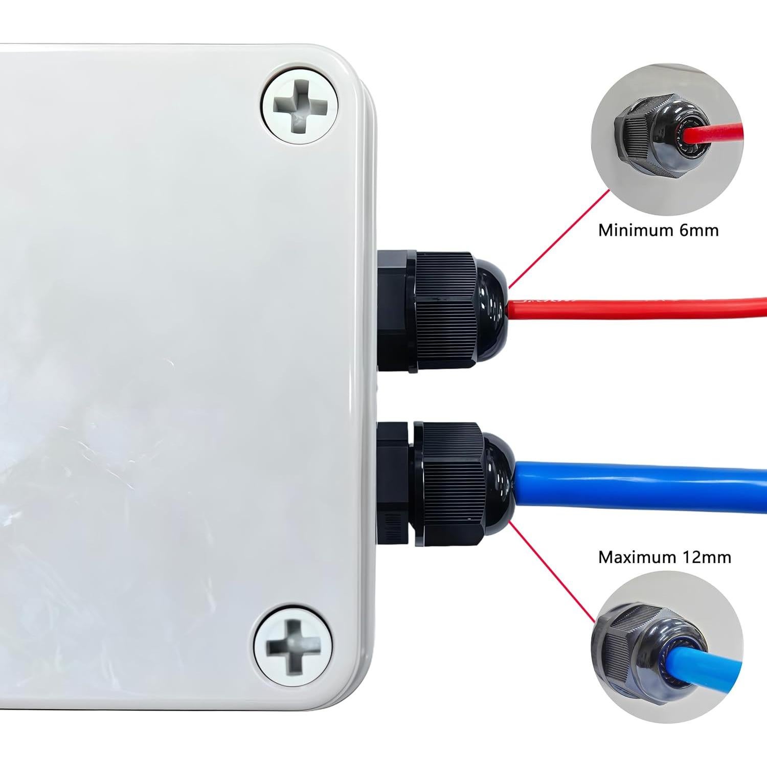 Paquete de 10 Pasacables Impermeables Aandxmok NPT 1/2"