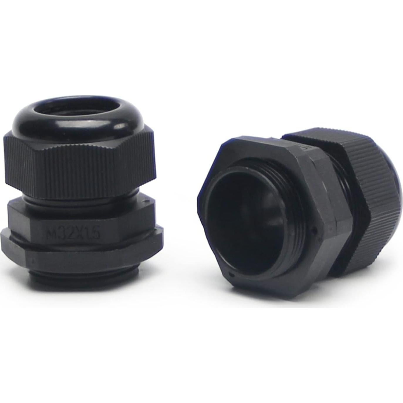 Pasacables M32 Fielect 2 Pcs Negro Impermeable 18-25mm