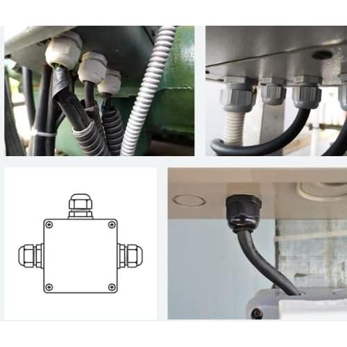 Pasacables M32 Fielect 2 Pcs Negro Impermeable 18-25mm