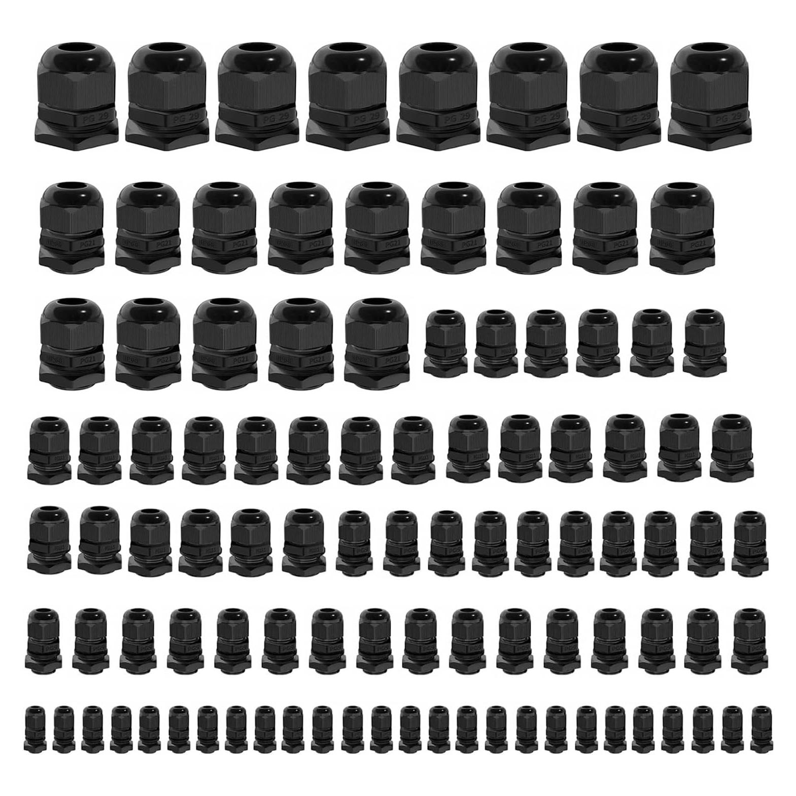 Conectores de Cable Impermeables YIOVVOM 100 pcs 3-25mm