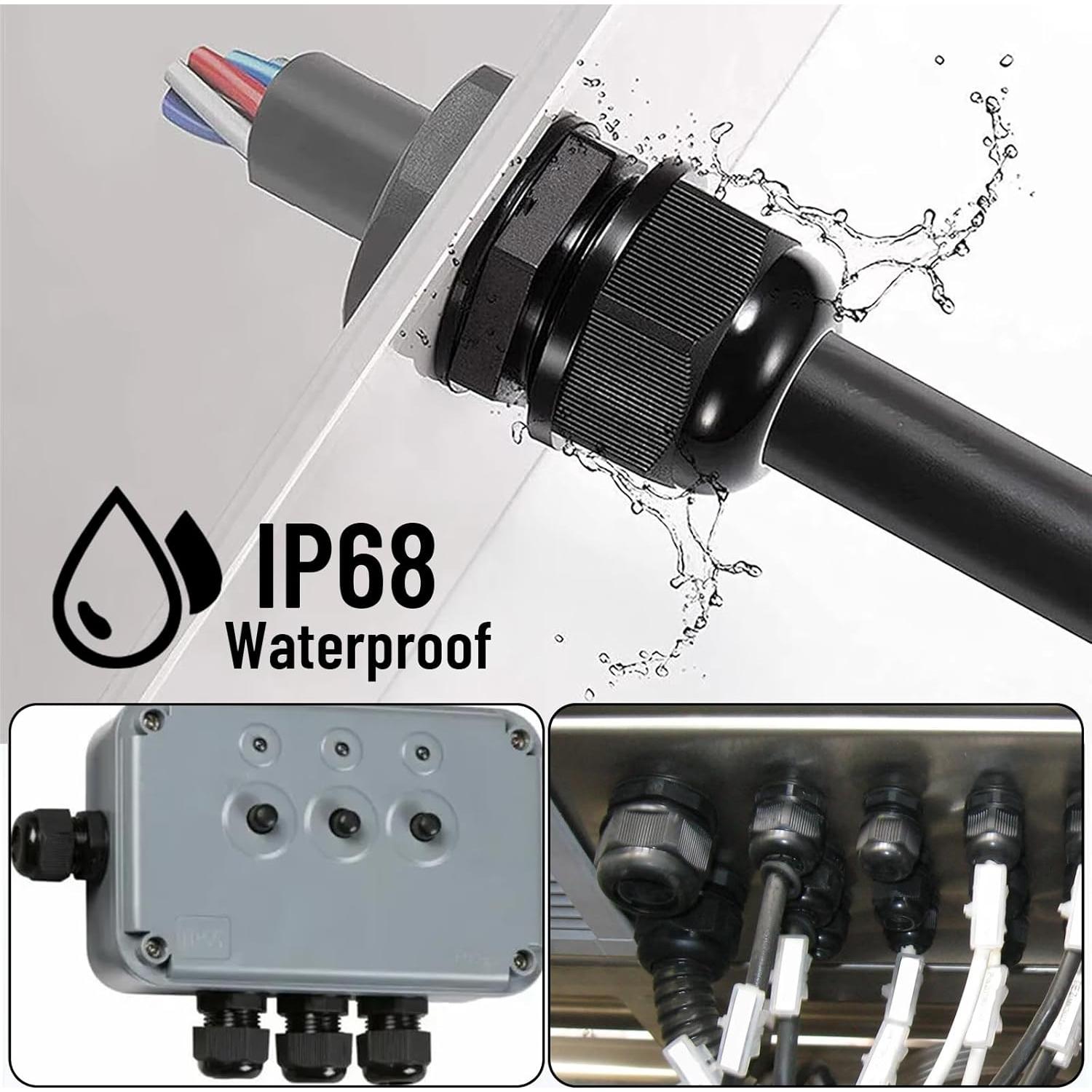 Conectores de Cable NPT 20mm GGFOXLEW Impermeables IP68 - 2pcs