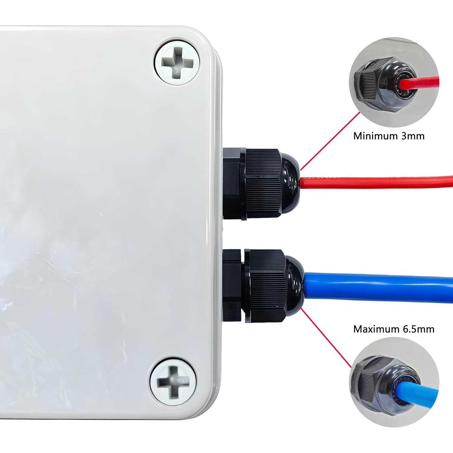 30 Conectores de Cable Impermeables PG7 Aandxmok 3-6.5mm