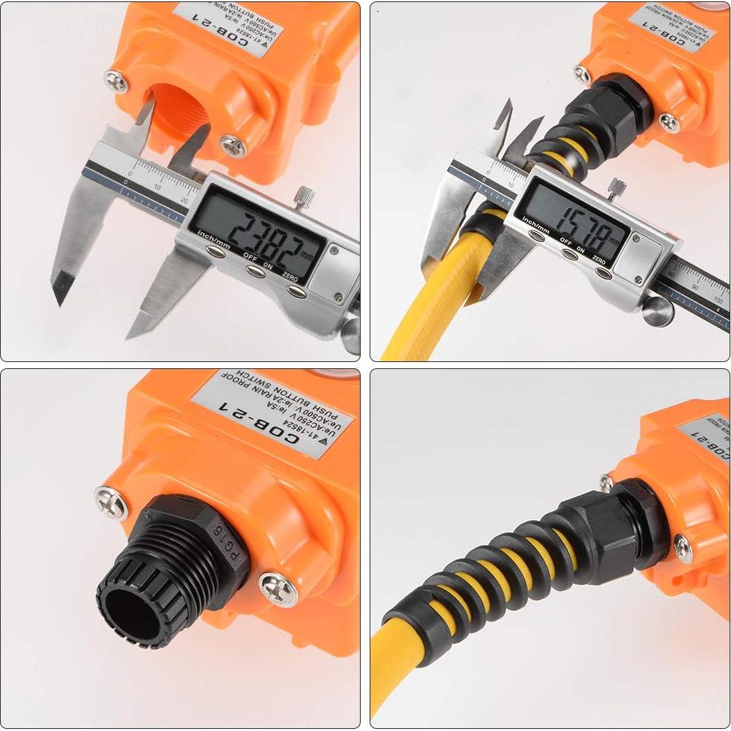 Conector de Cable Impermeable M16 uxcell IP68 6-10mm 2 Pcs