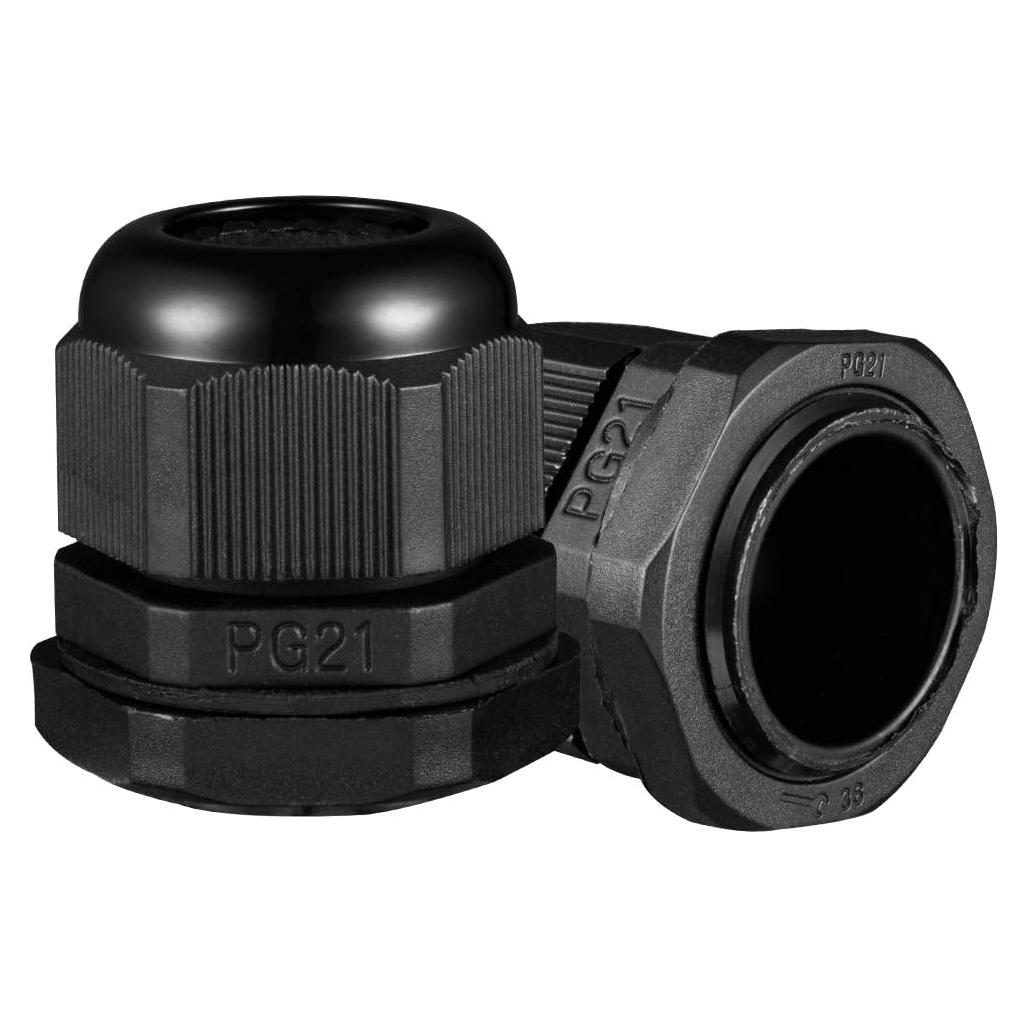 Juntas de Cable Impermeables IP68 uxcell PG21 - 10 Pcs 13-18mm