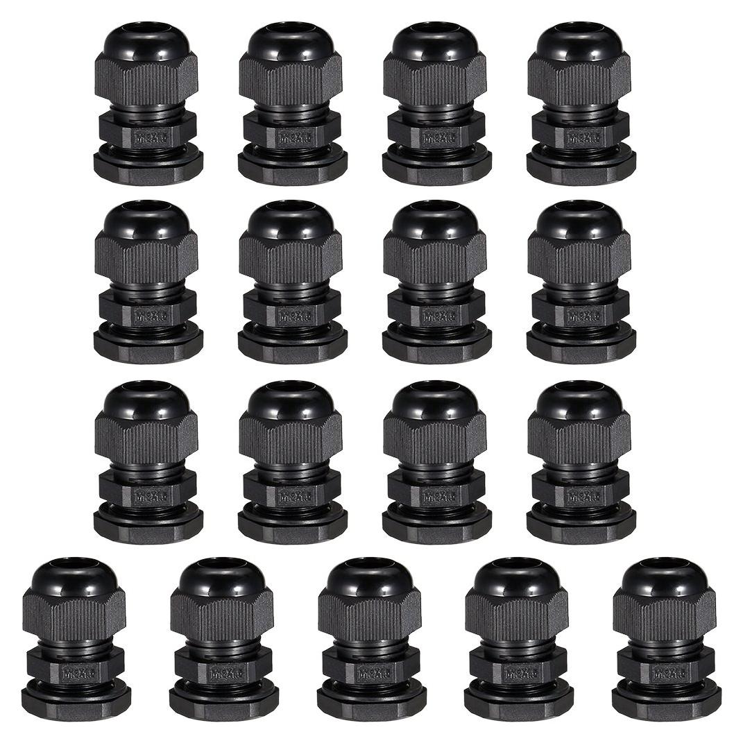 Conector Estanco de Cable M18 uxcell 17 Pcs 5-10mm Impermeable