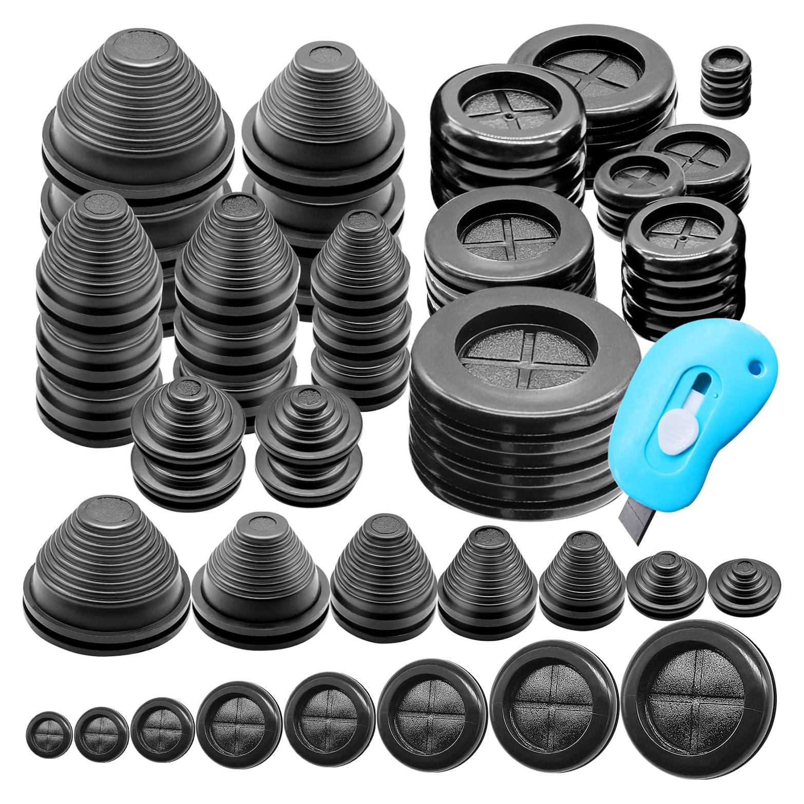 Kit de Grommets de Goma Mankk para Protección de Cables