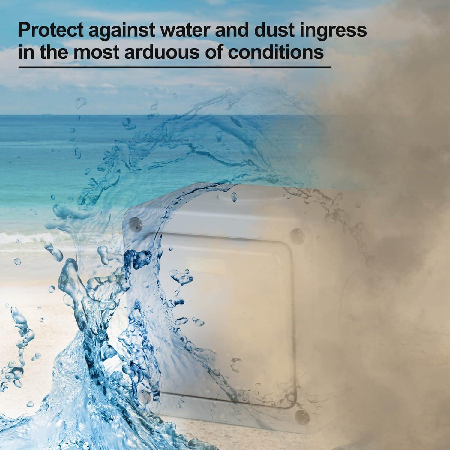 Interruptor de Luz Exterior SuperInk IP66 1-Gang con Conectores