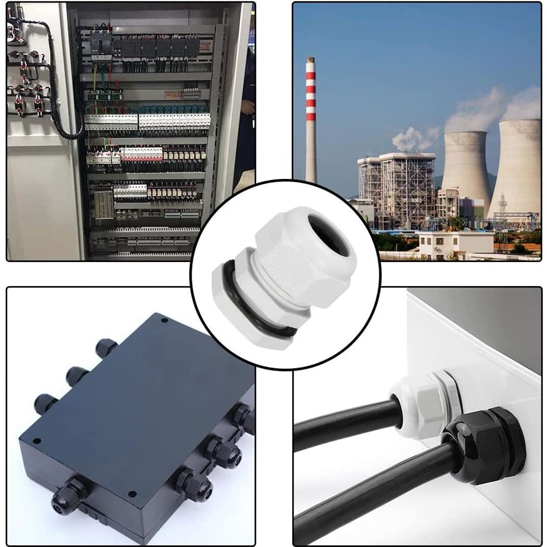 Junta de Cable Impermeable M50 uxcell 10 Pcs 32-38mm Nylon