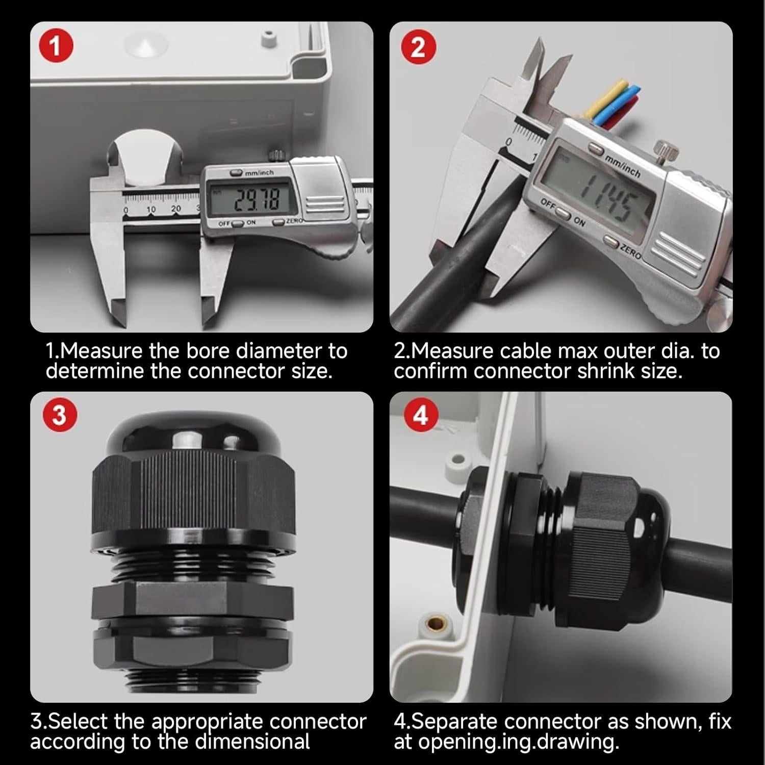 Juntas de Cable Impermeables YIOVVOM NPT3/4'' 20 Pcs