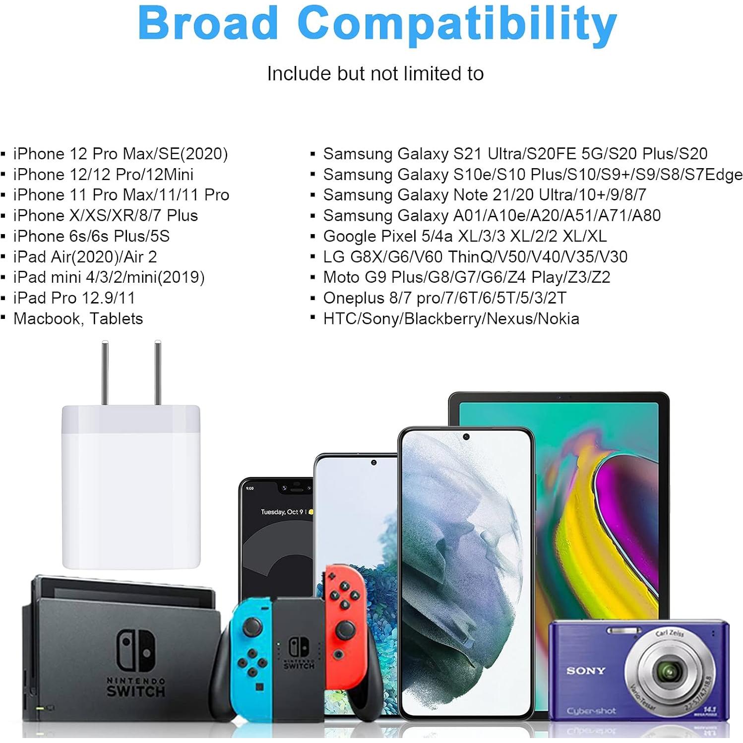 Cargador de Pared USB GiGreen 1A 5V - Paquete de 5 Blancos