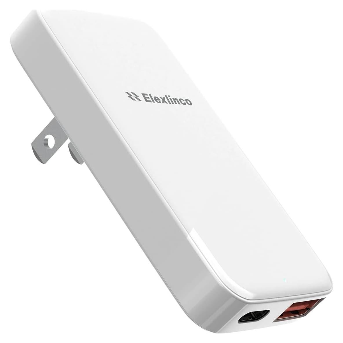 Cargador de Pared USB Elexlinco 20W PD y 18W QC3.0 Doble