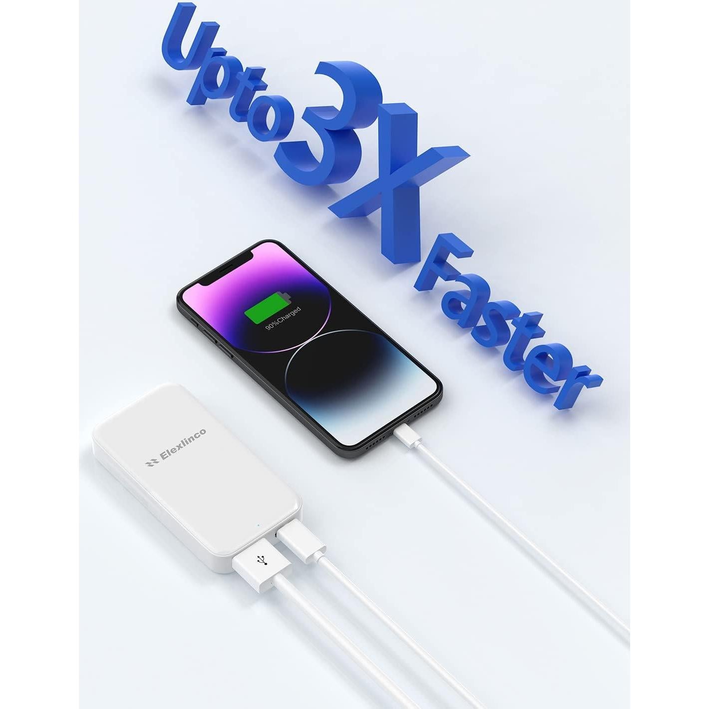 Cargador de Pared USB Elexlinco 20W PD y 18W QC3.0 Doble