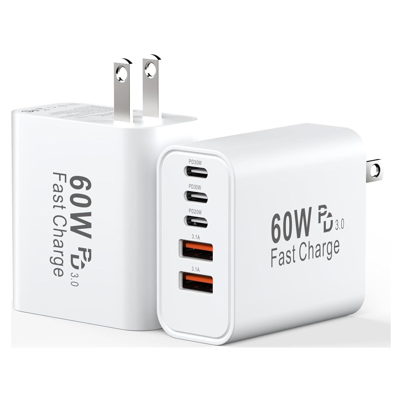 Cargador Rápido USB C 60W 5 Puertos Shenzhen Xihuida