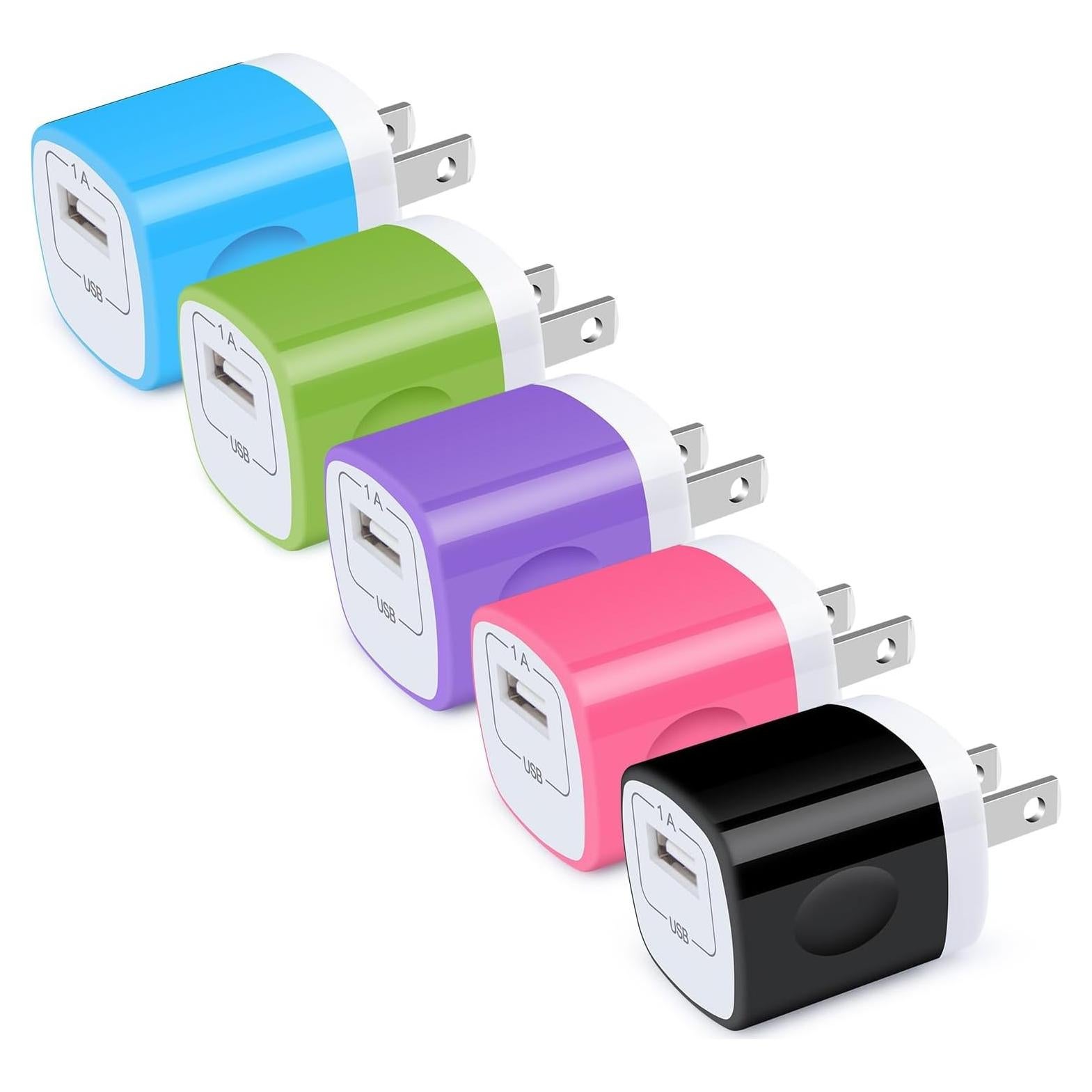 Cargador de Pared USB Hootek 5 Pack 1A 5V Portátil