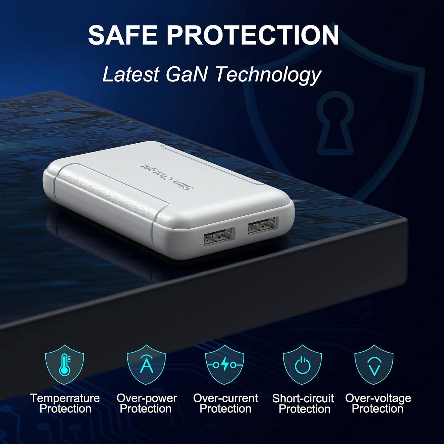 Cargador de Pared USB Doble OKRAY 5V/3A Paquete de 3