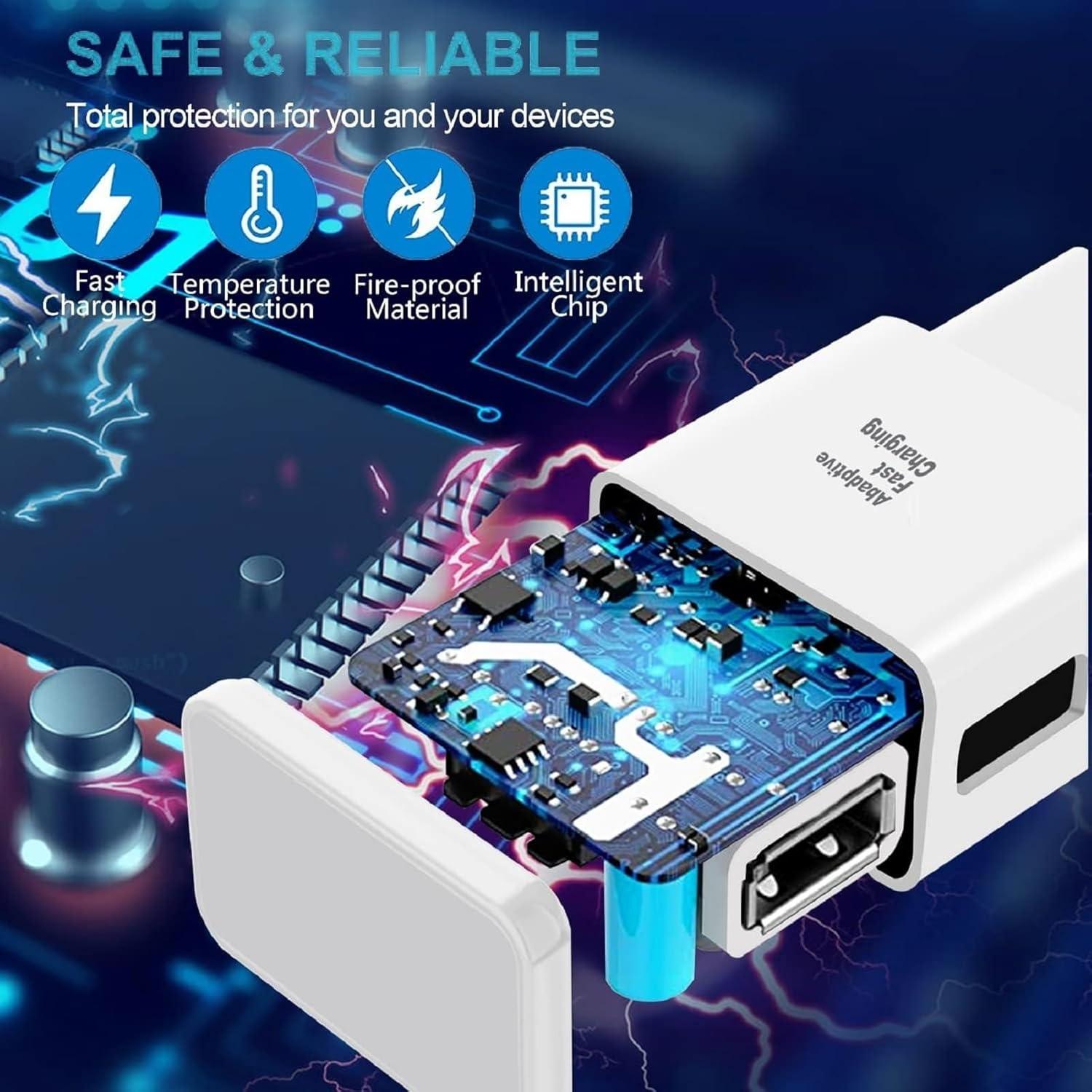 Cargador Rápido USB Tipo C 15W + Cable 2m para Samsung