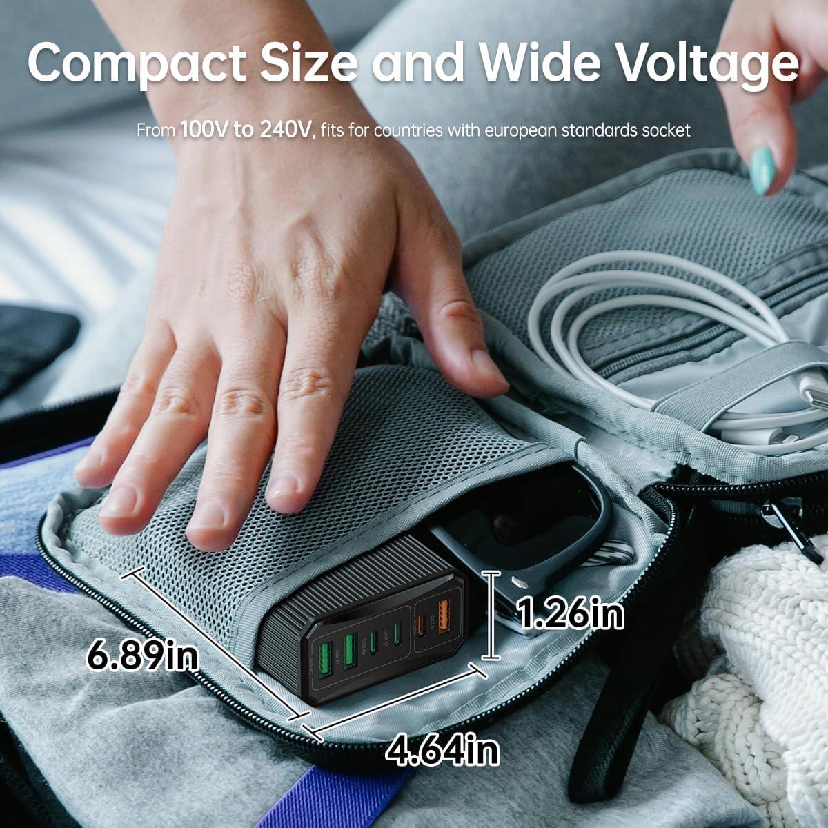 Cargador de Pared USB Tipo C 6 Puertos 55W Shenzhenshi