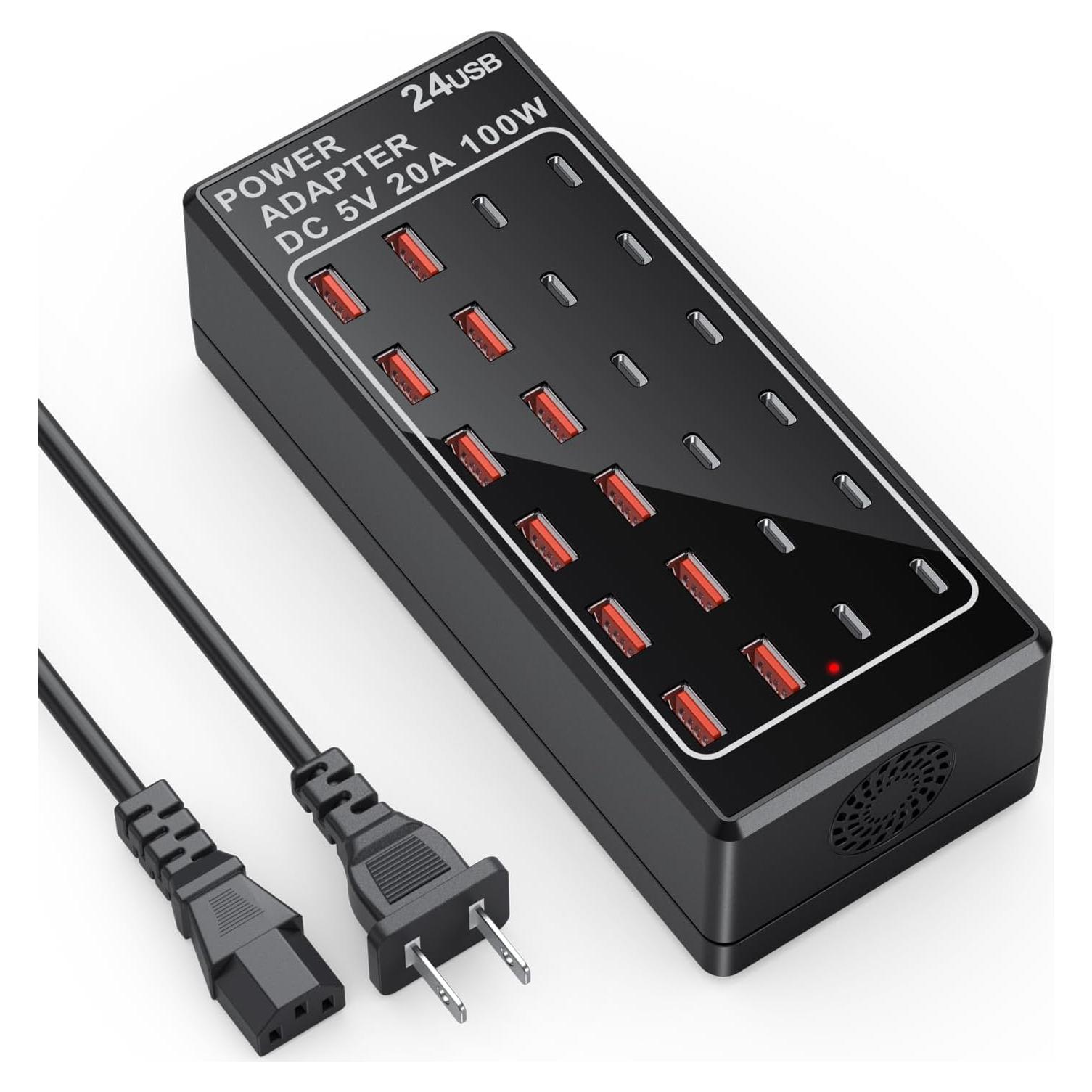 Estación de Carga USB C 100W 24 Puertos Shenzhen