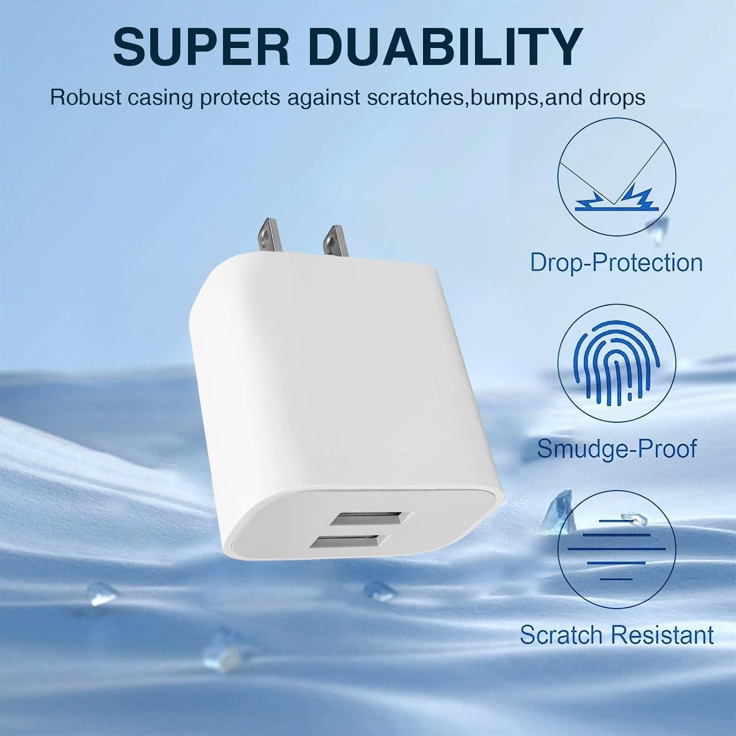 Cargador USB A Rápido Doble Puerto 3 Pack Blanco OFSPOWER