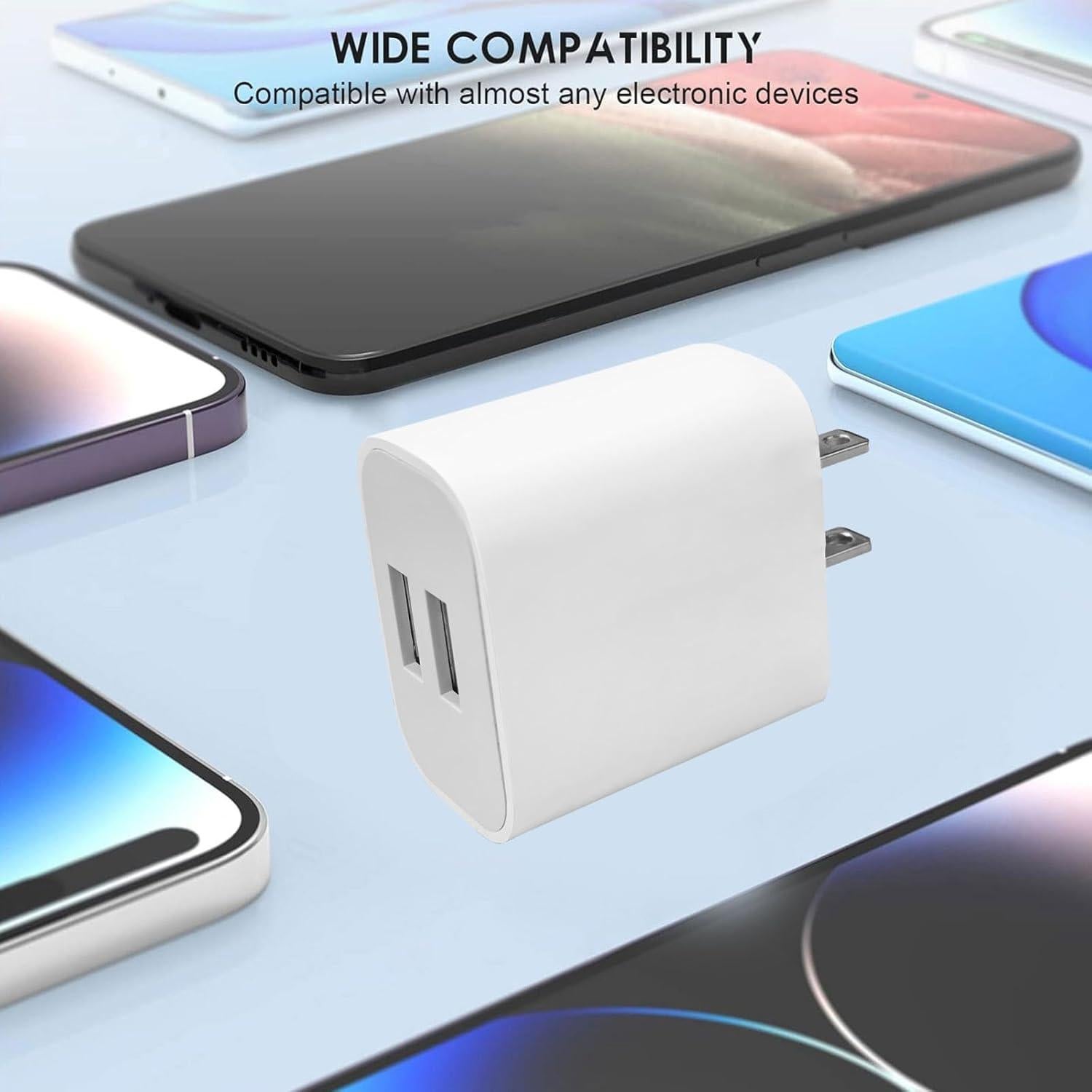 Cargador USB A Rápido Doble Puerto 3 Pack Blanco OFSPOWER