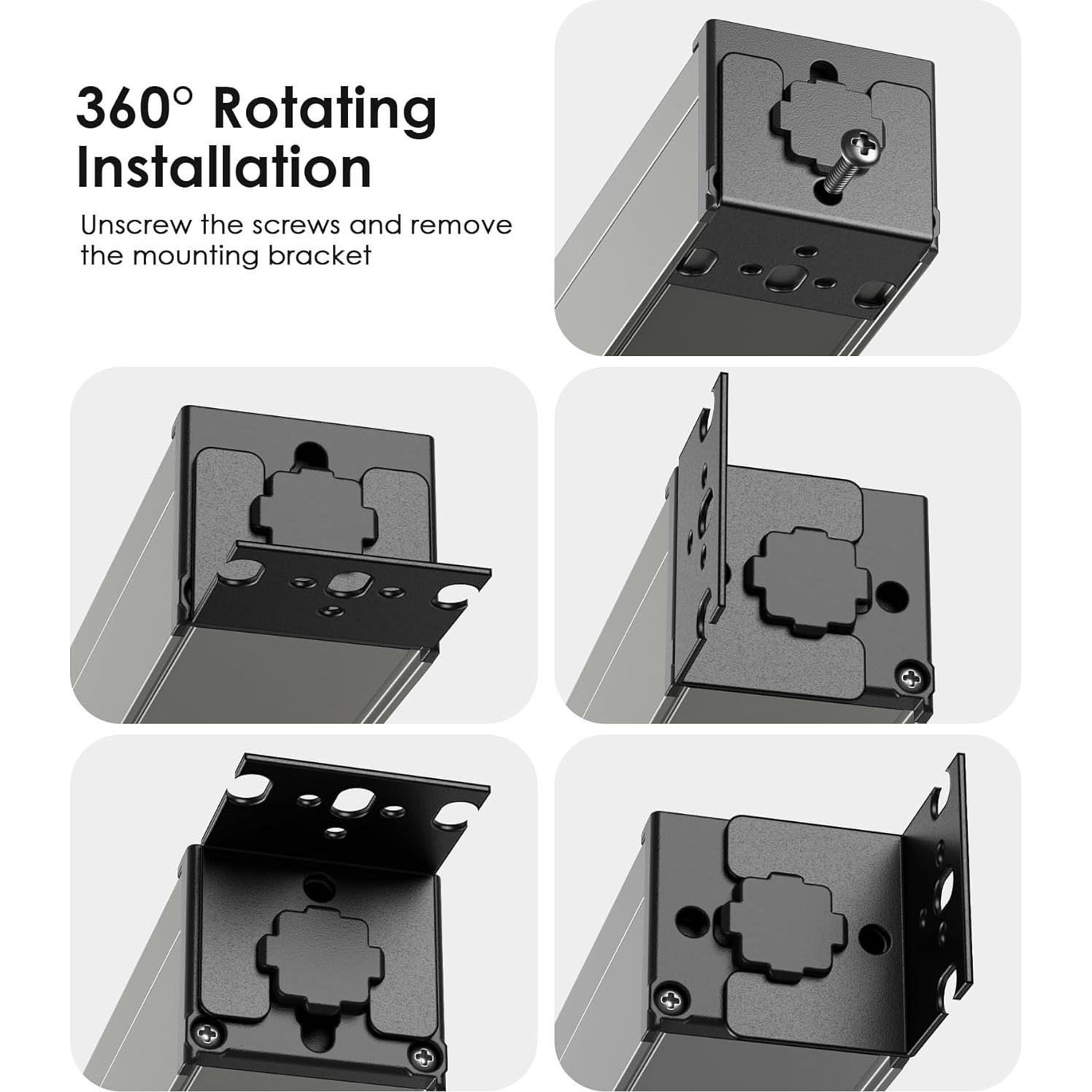 Regleta de Potencia JUNNUJ 20A 1200J 8 Salidas Montaje Pared
