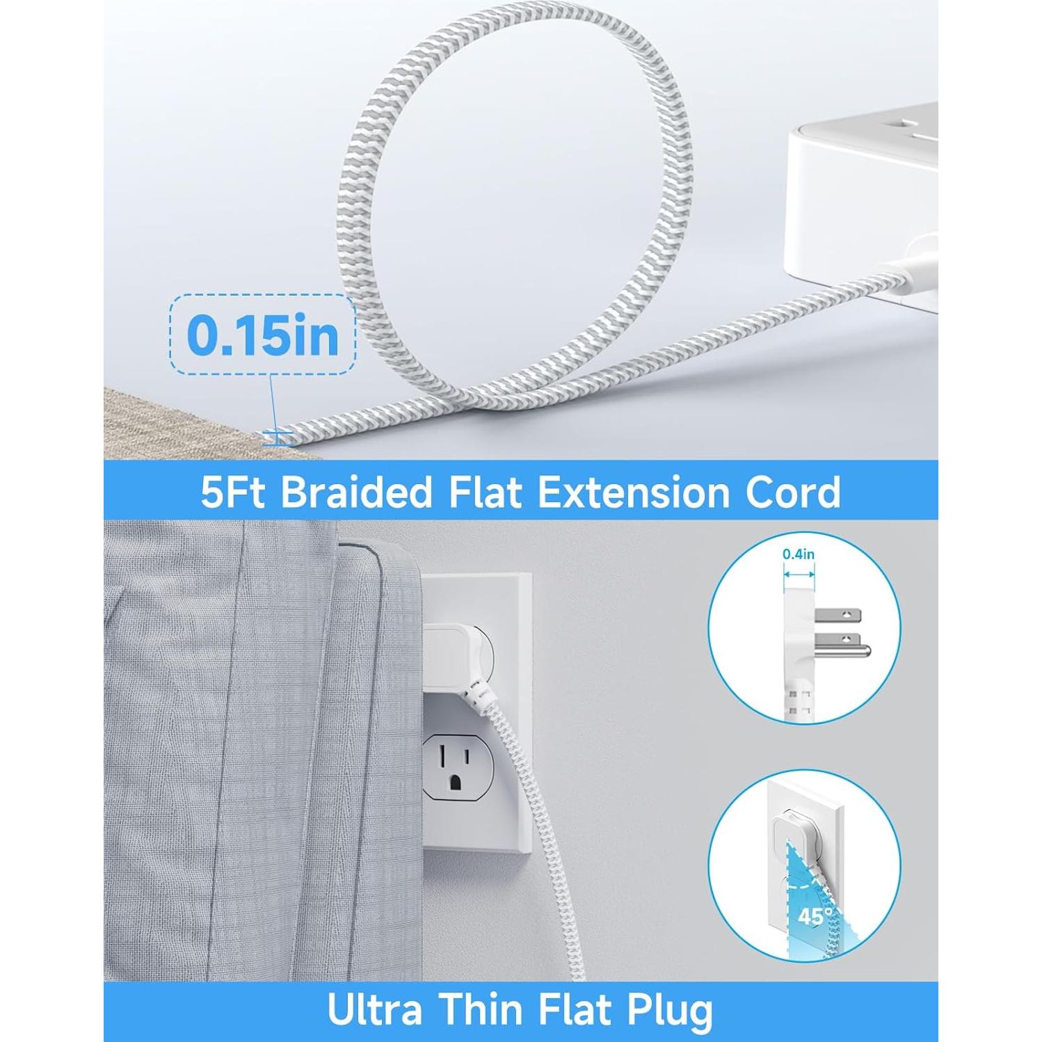 Regleta de Sobretensión Waksmart 8 Salidas AC 6 USB 24W