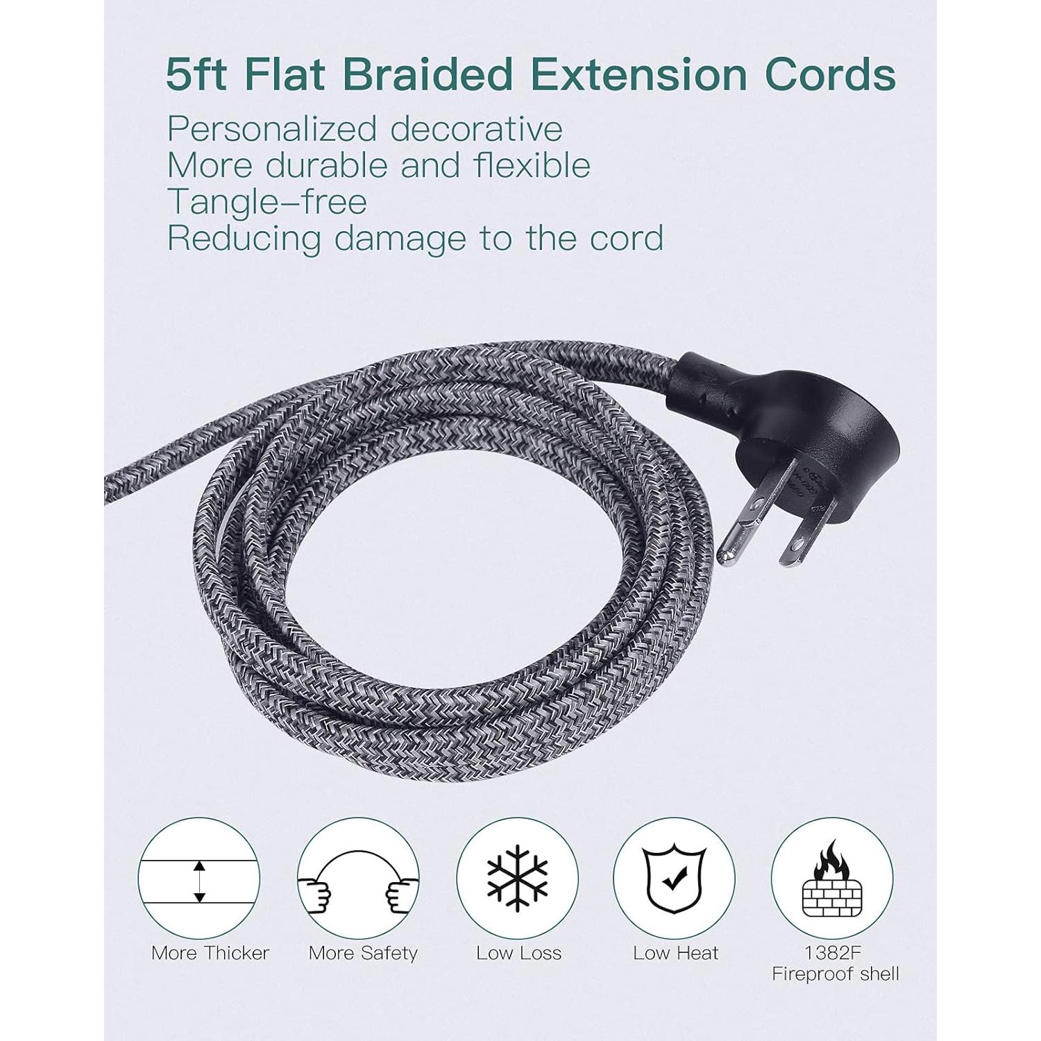 Regleta de Poder Addtam 3 Enchufes y 3 USB 1.52m Negro