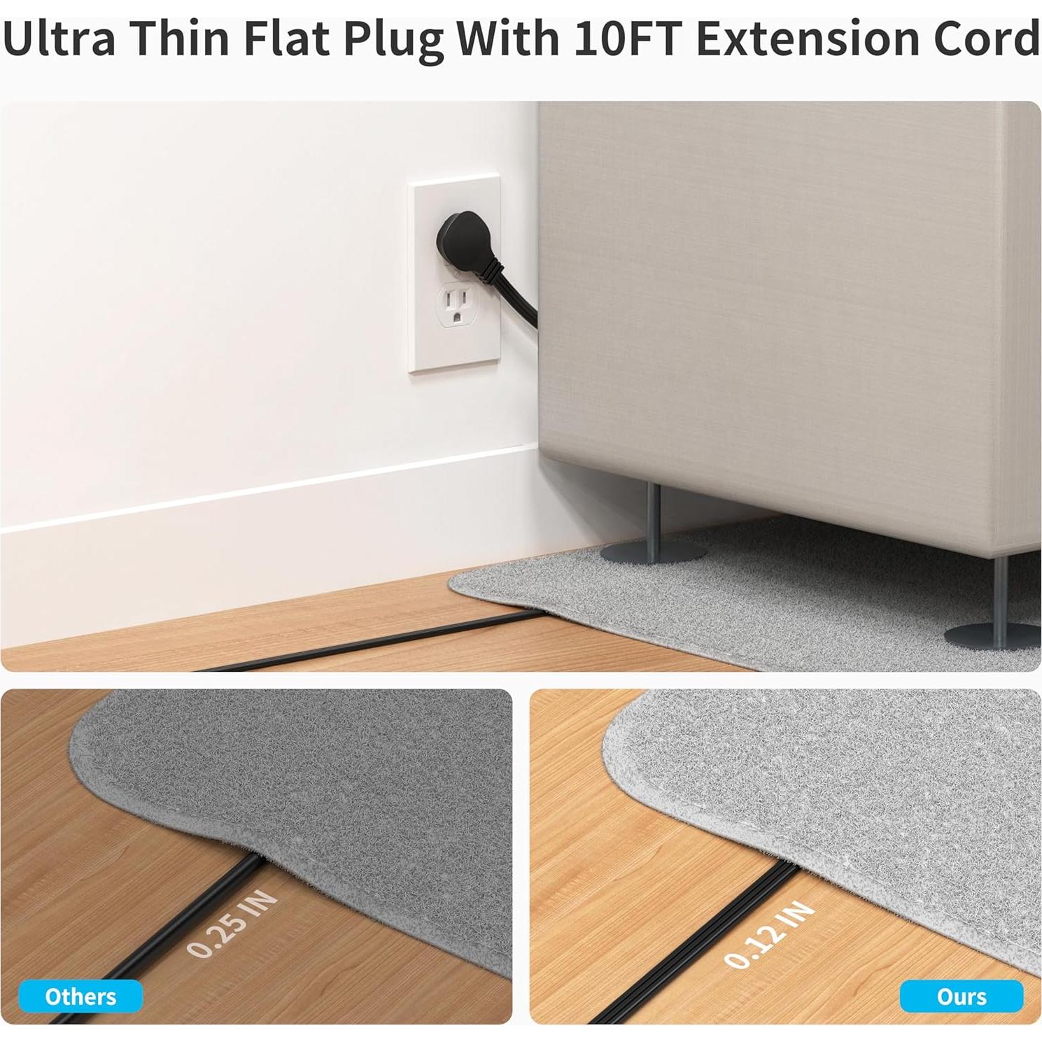 Regleta de Alimentación TOPREK con USB-C y USB-A 10 pies