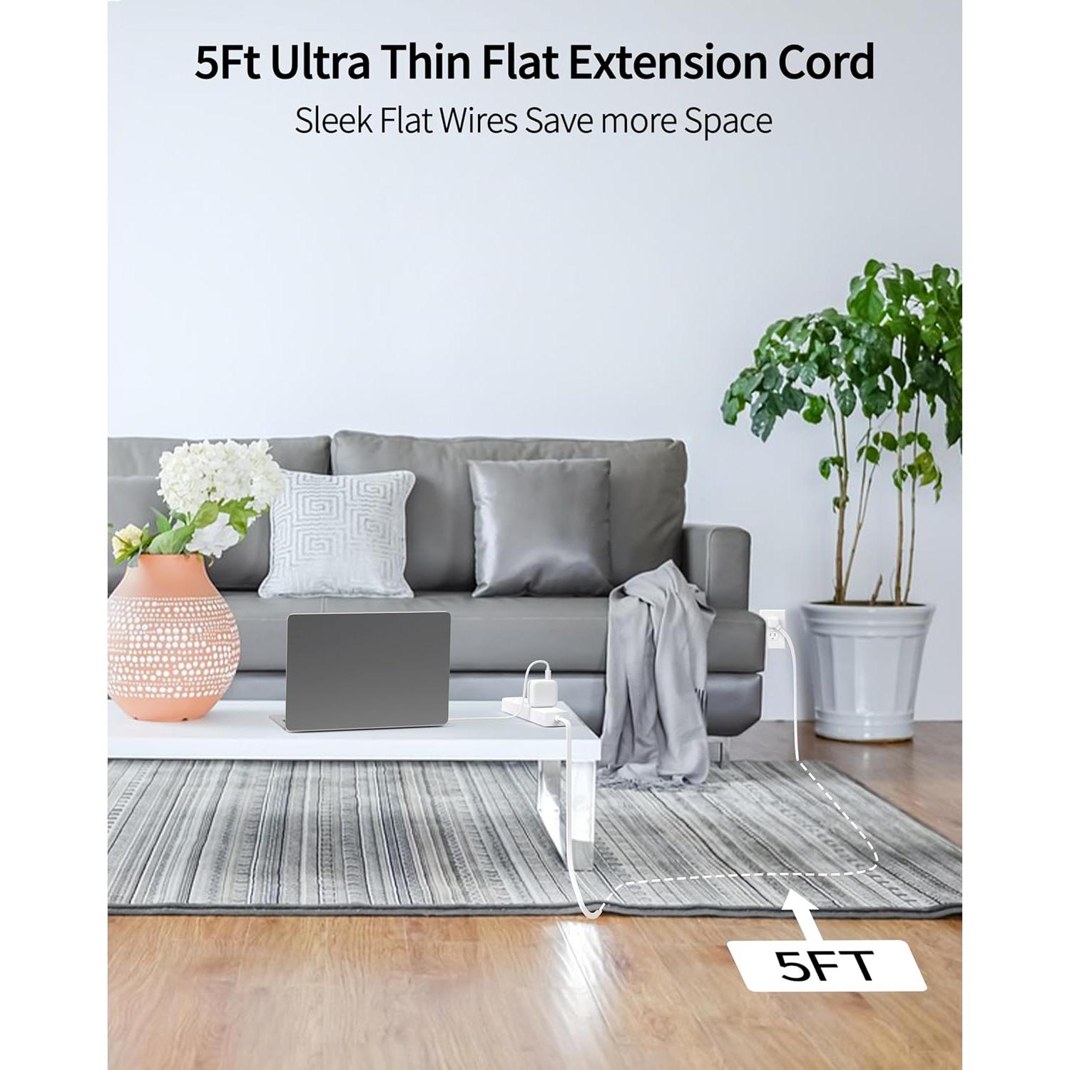 Protector de Sobretensión DEPOW QT560-CU 5 Salidas AC 4 USB