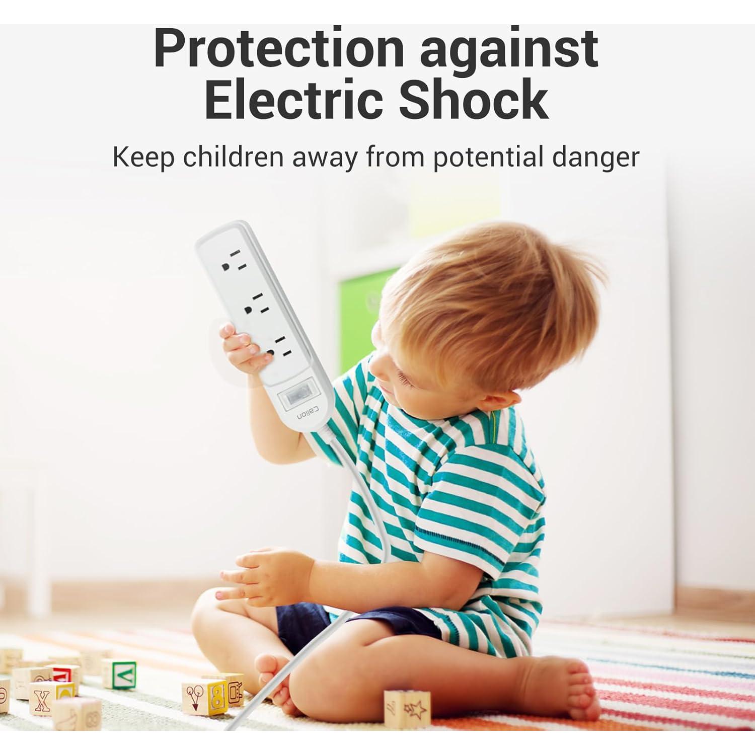 Toma de Corriente Exterior Calionltd 3 Pies Blanca a Prueba de Agua