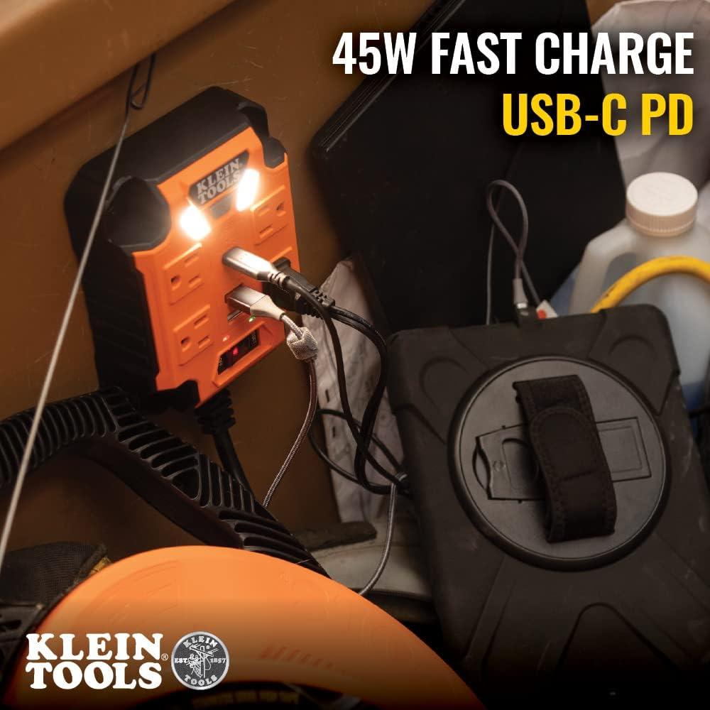 Tira de Poder Magnética Klein Tools 29601 con Luz LED 4 Salidas