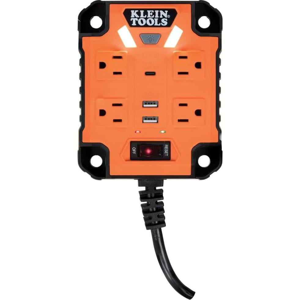 Tira de Poder Magnética Klein Tools 29601 con Luz LED 4 Salidas