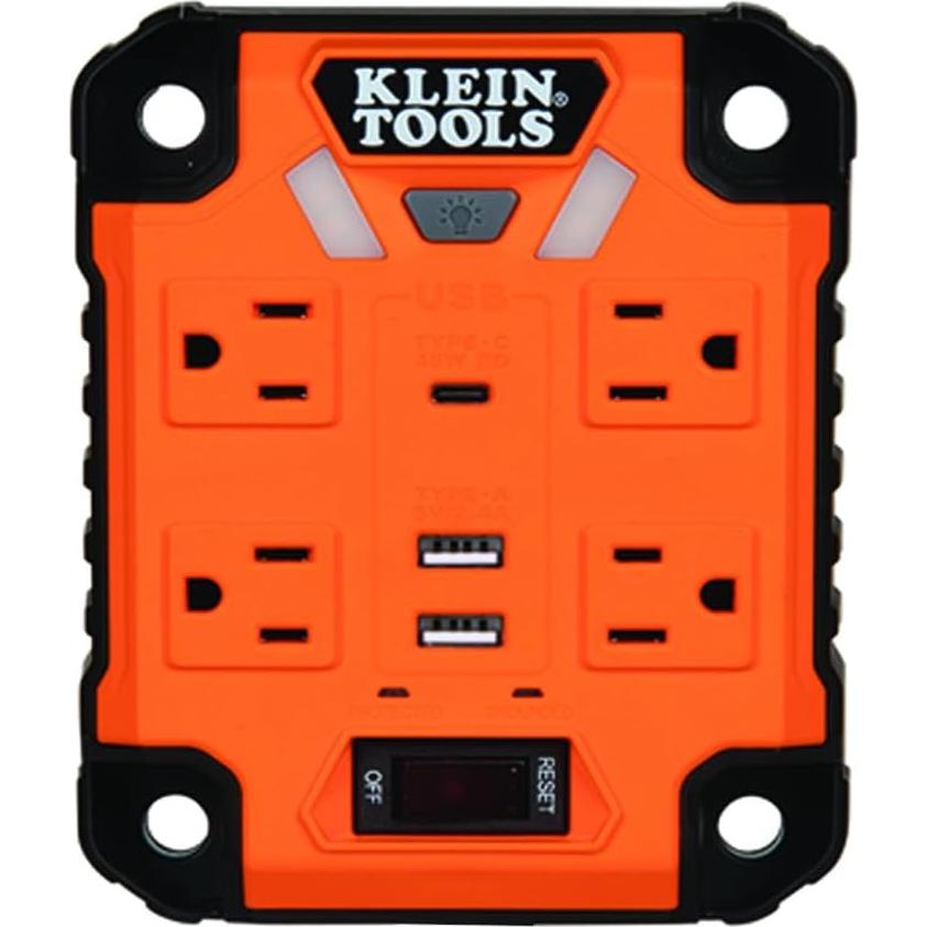 Tira de Poder Magnética Klein Tools 29601 con Luz LED 4 Salidas