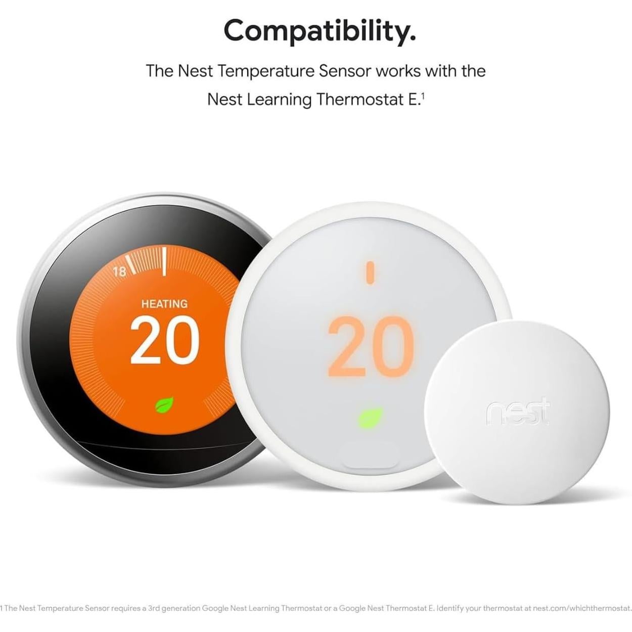 Sensor de Temperatura Google Nest T5000SF - Control Remoto Inteligente