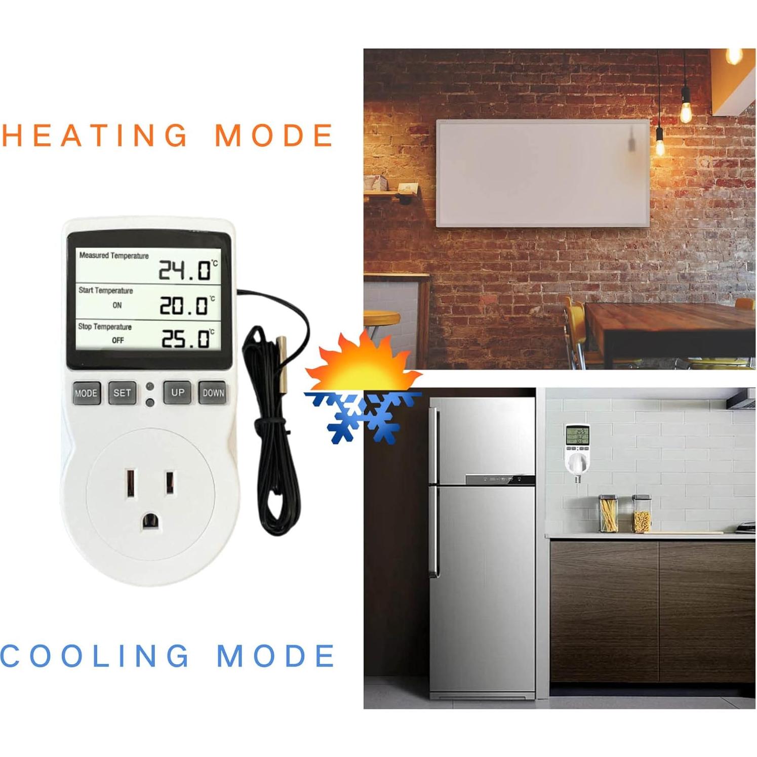 Termostato Digital Eléctrico Ecoartheating 1800W Blanco