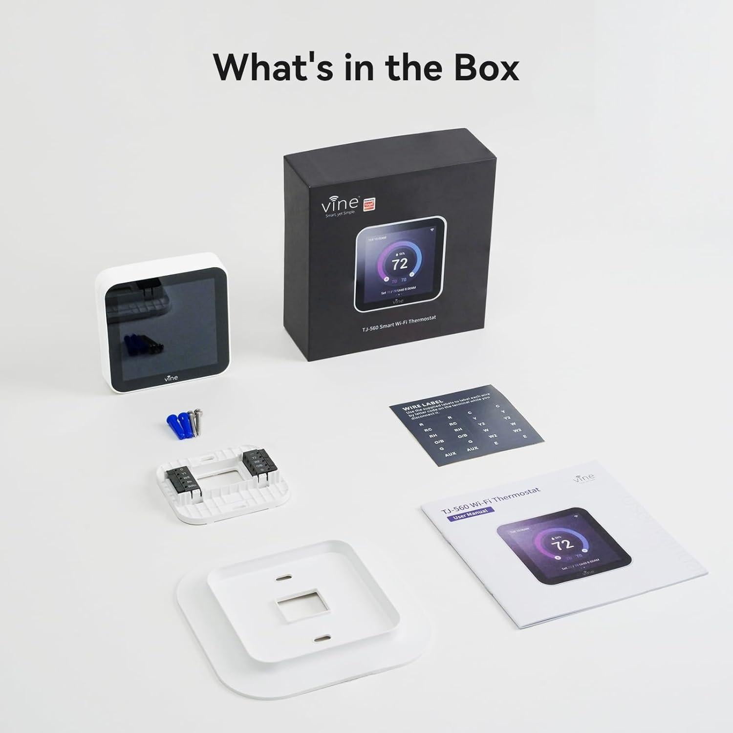 Termostato Inteligente Vine TJ560 WiFi 24V Pantalla Táctil 4"