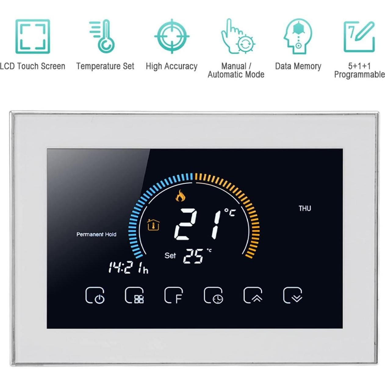 Termostato Inteligente Fdit Programable Control por Voz LCD 95-240V