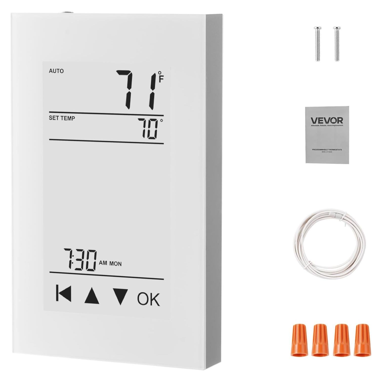 Termostato Programable VEVOR 7 Días con Pantalla Táctil LCD