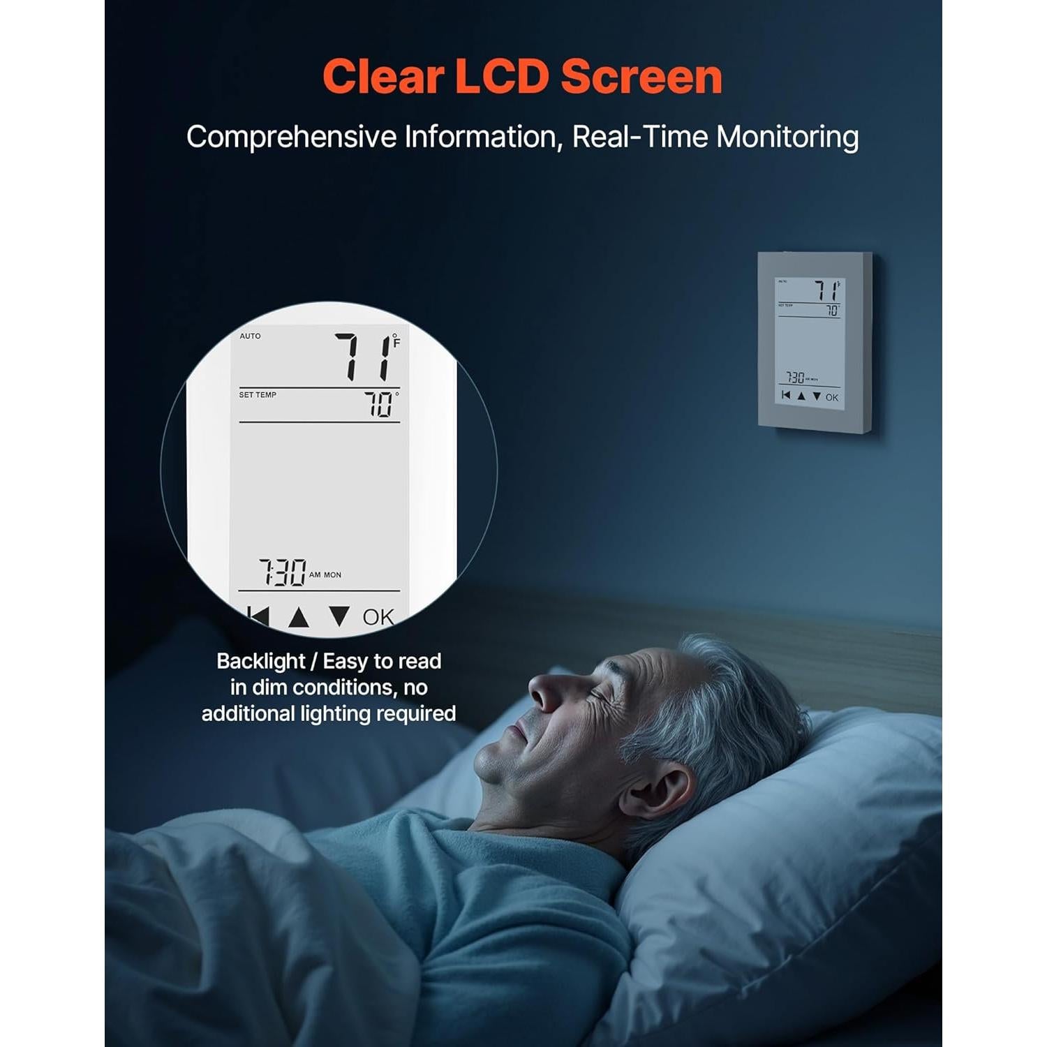 Termostato Programable VEVOR 7 Días con Pantalla Táctil LCD