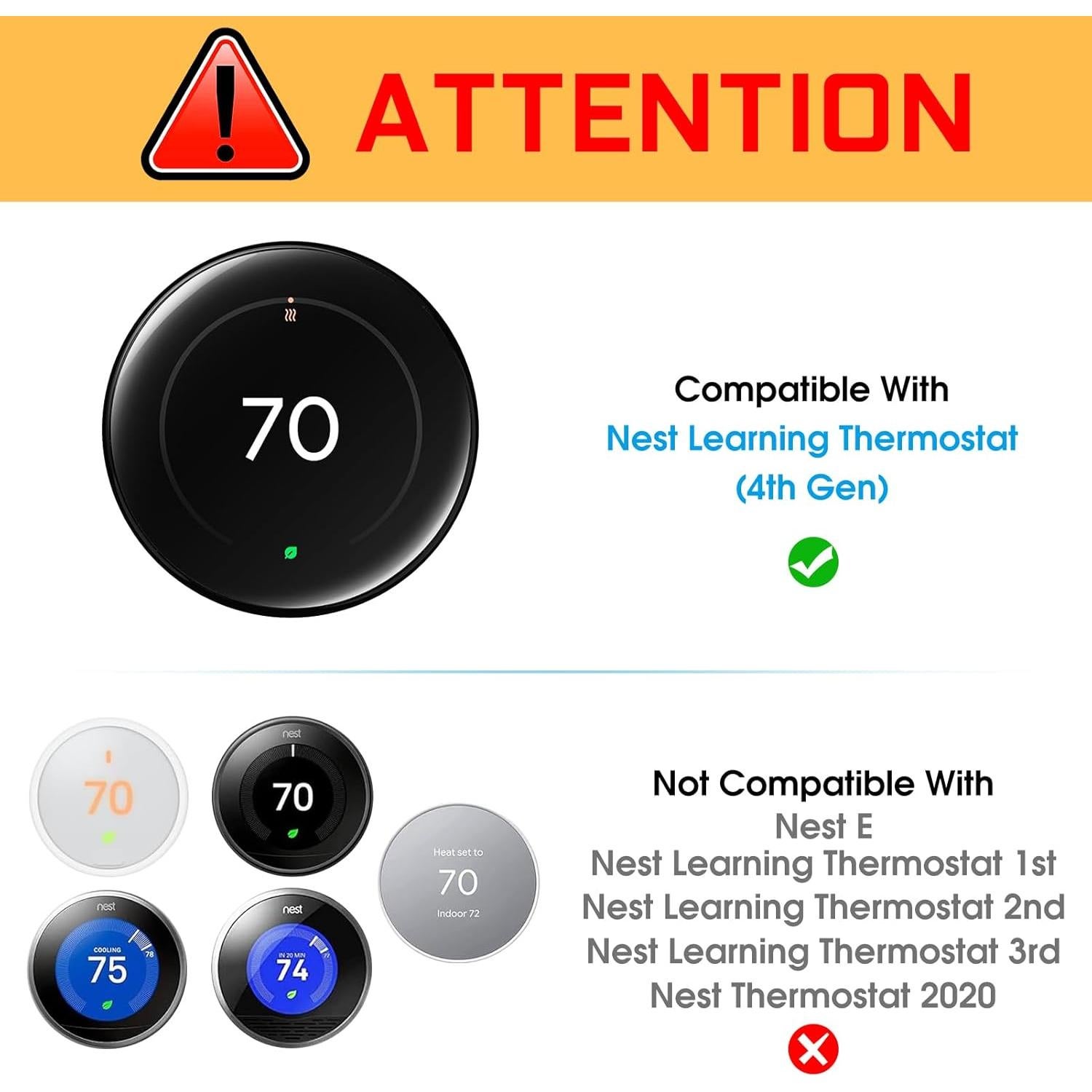 Cubierta de Placa de Pared CaseBot para Termostato Nest 4ta Gen