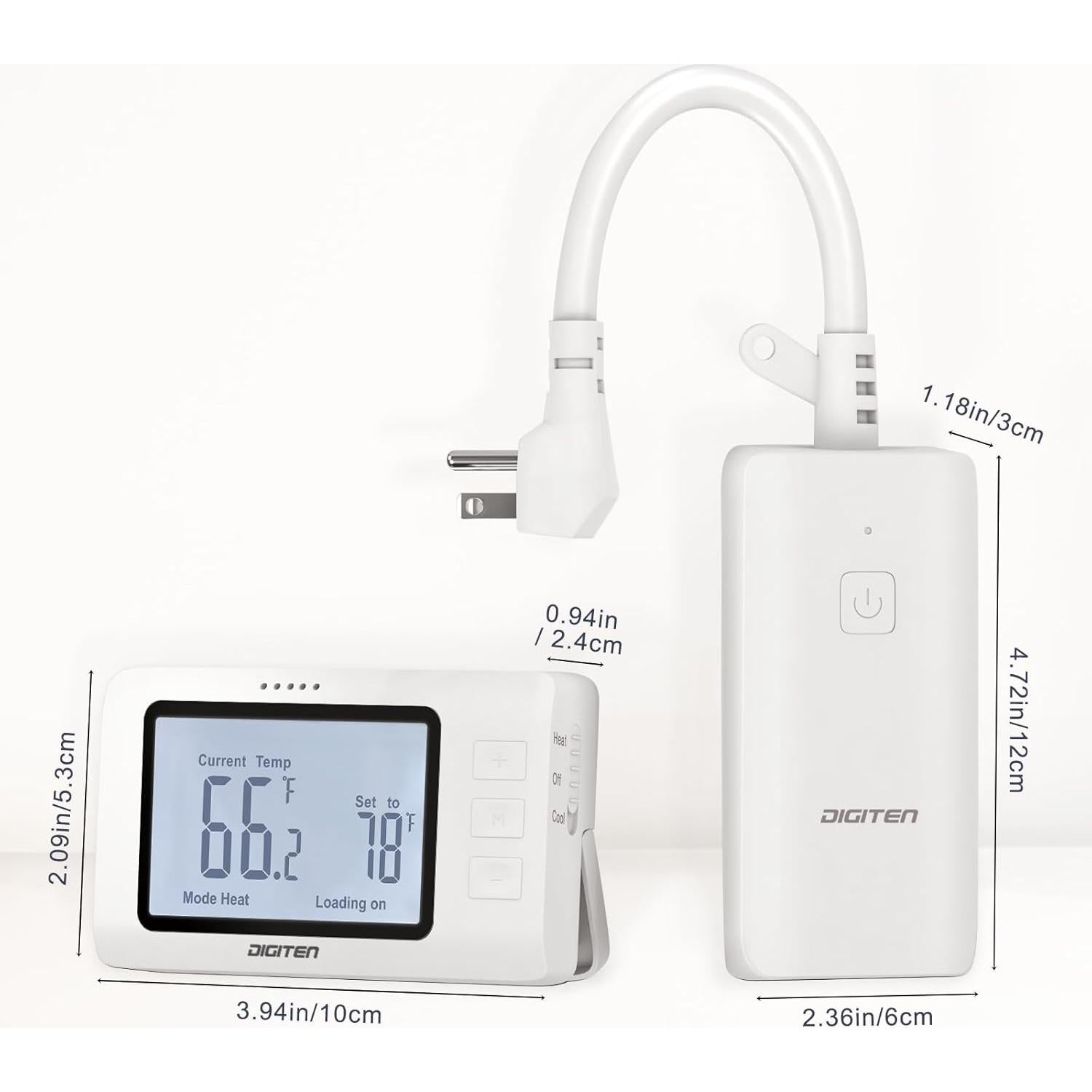 Termostato Digital Remoto SENSTREE ZJWTC1001 1800W
