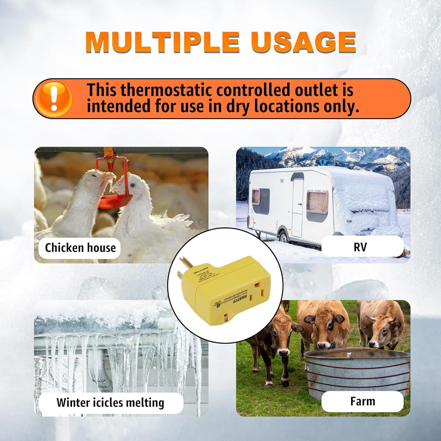 Enchufe Termostato HEATIT ET-21 Control Térmico 120V