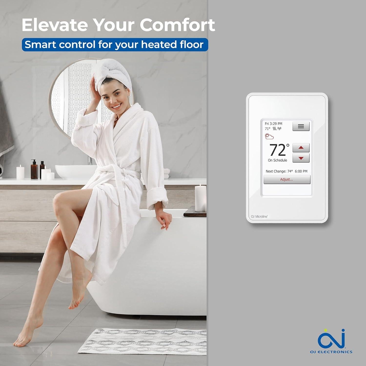 Termostato Programable WiFi OJ Microline UWG4-4999 para Calefacción Radiante