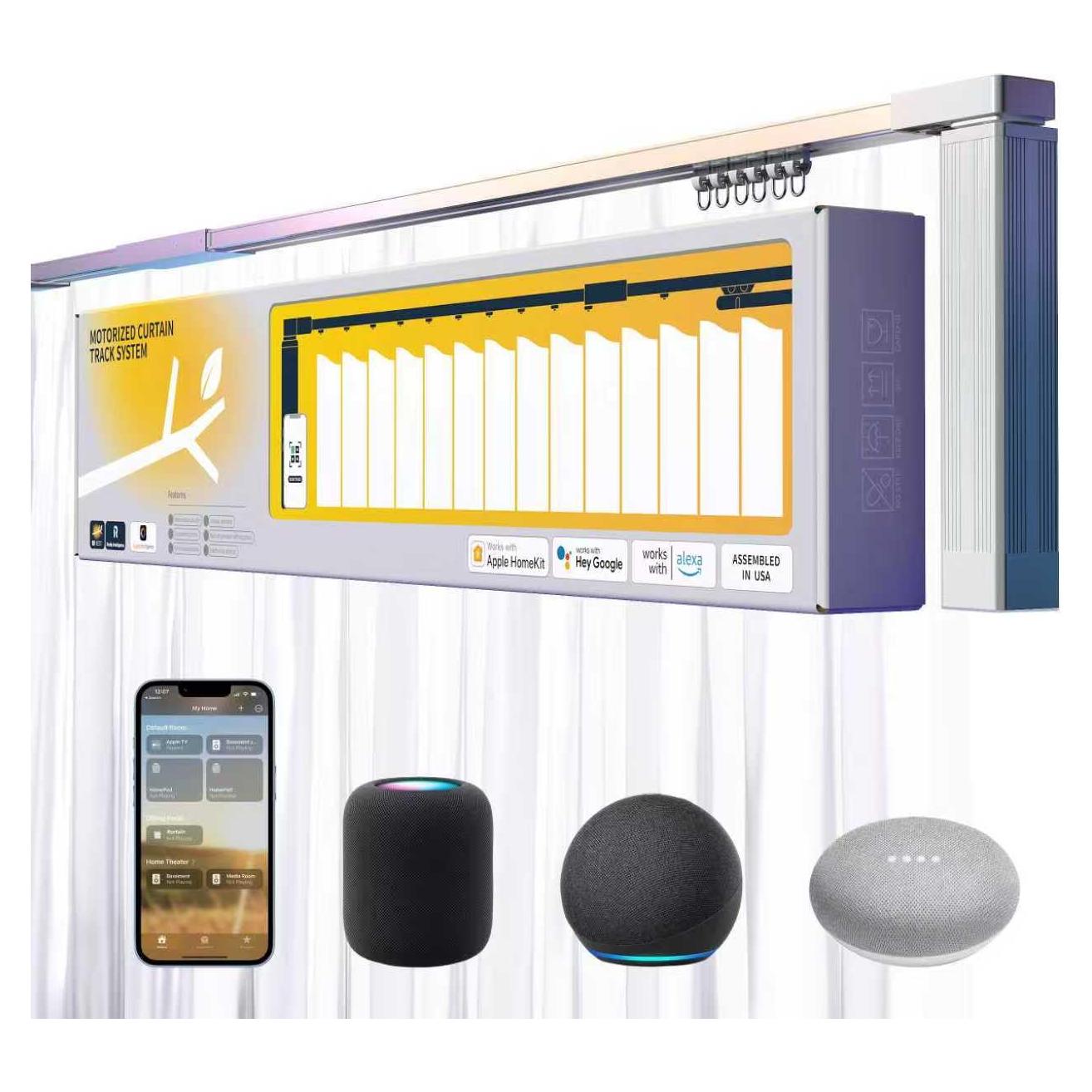 Motor de Cortina Eléctrica Inteligente RI Nest 3m Control Remoto