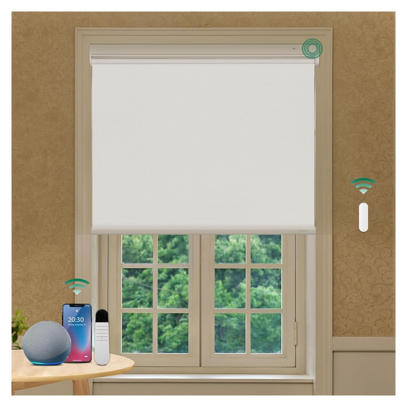 Persianas Motorizadas Allesin Roller Opacas 23x72 Blanco