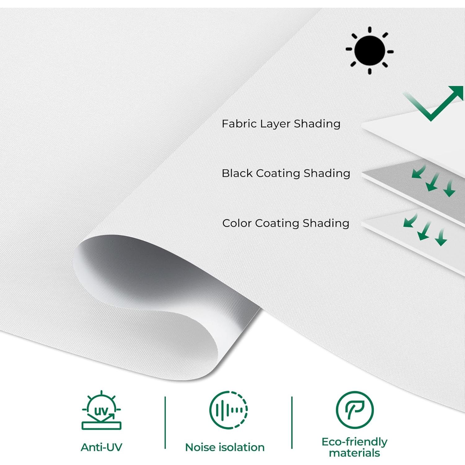 Persianas Motorizadas Allesin Roller Opacas 23x72 Blanco