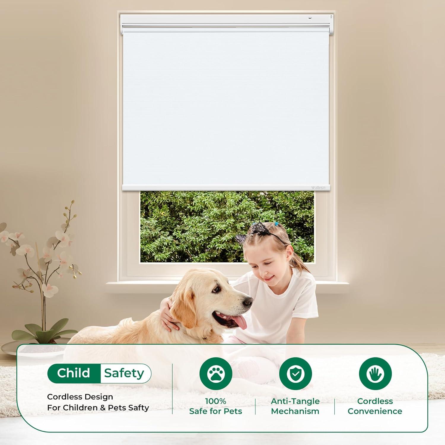 Persianas Motorizadas Allesin Roller Opacas 23x72 Blanco